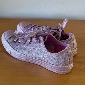 Pink glitter converse